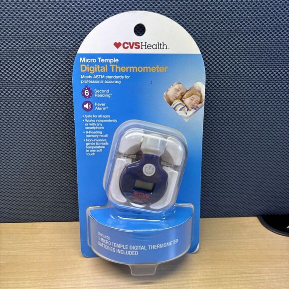 CVS Health Micro Temple Digital Thermometer New Free Shipping - Picture 1 of 5